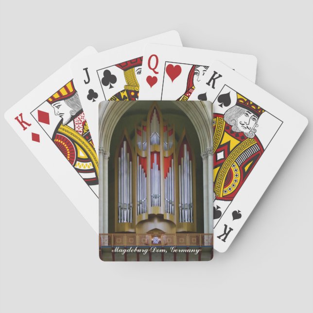 Magdeburg Cathedral organ playing cards (Back)