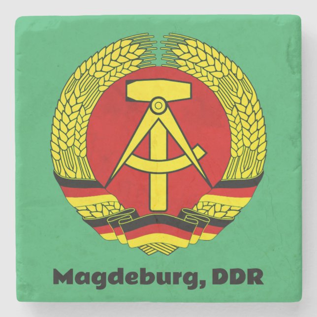 Magdeburg, DDR, Magdeburg, Germany (Ossi) Stone Coaster (Front)