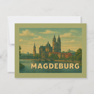Magdeburg Germany City Art Postcard