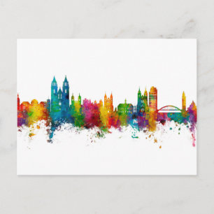 Magdeburg Germany Skyline Postcard