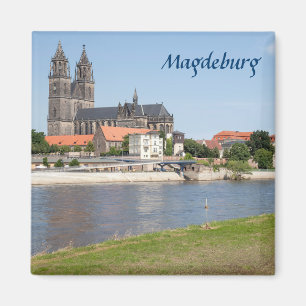 Magdeburg view photo magnet