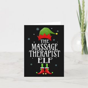 Mage Therapist Elf Xmas Funny Family Matching Chri Card