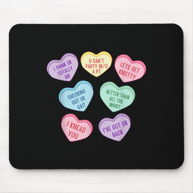 Mage Therapist Valentines Mage Therapy Heart Mouse Pad (Front)