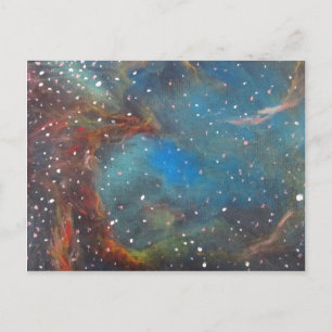 Magellanic Cloud Nebula Space Art Paintin Postcard