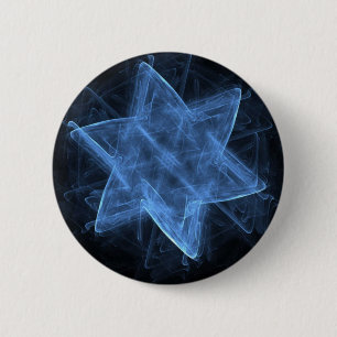 Magen David Fractal 6 Cm Round Badge