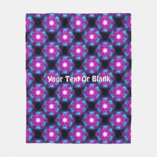 Magen Heh Fractal Fleece Blanket