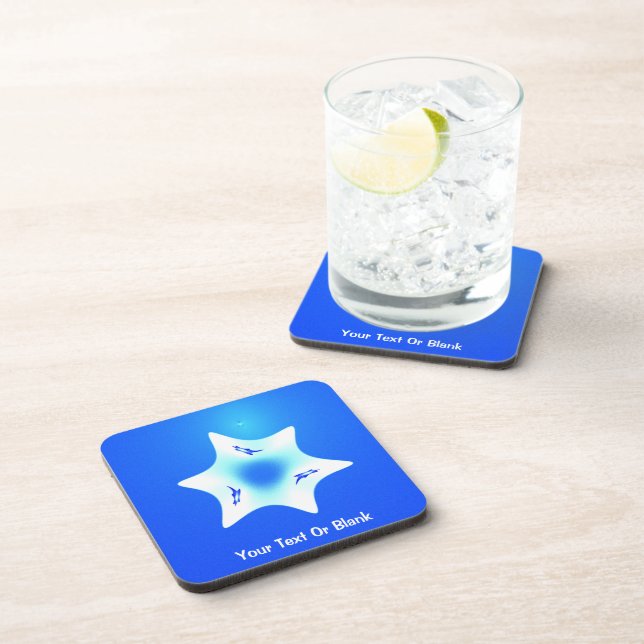 Magen Lavan (White Star) Coaster (Right Side)