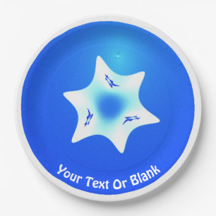 Magen Lavan (White Star) Paper Plate
