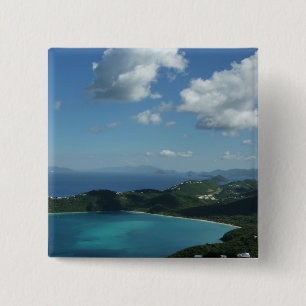 Magens Bay, St. Thomas Beautiful Island Scene 15 Cm Square Badge