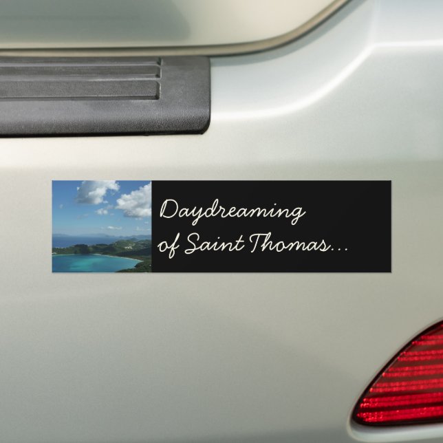 Magens Bay, St. Thomas Beautiful Island Scene Bumper Sticker (On Car)