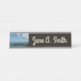 Magens Bay, St. Thomas Beautiful Island Scene Desk Name Plate