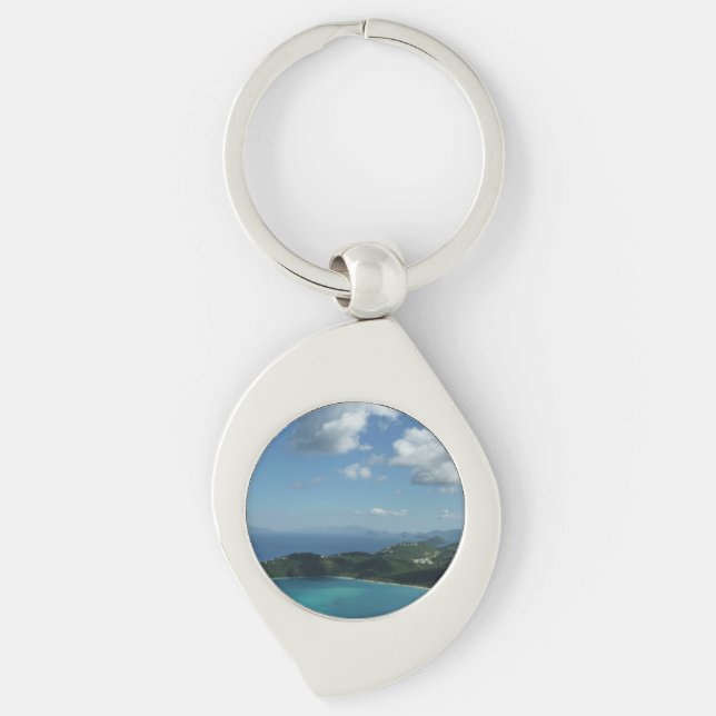 Magens Bay, St. Thomas Beautiful Island Scene Key Ring (Front)