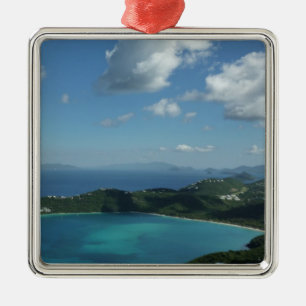 Magens Bay, St. Thomas Beautiful Island Scene Metal Tree Decoration
