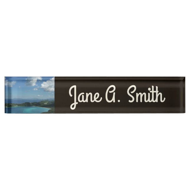 Magens Bay, St. Thomas Beautiful Island Scene Nameplate (Front)