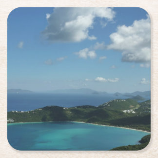 Magens Bay, St. Thomas Beautiful Island Scene Square Paper Coaster