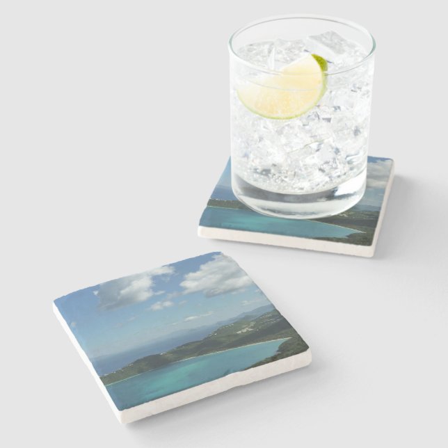 Magens Bay, St. Thomas Beautiful Island Scene Stone Coaster (Side)