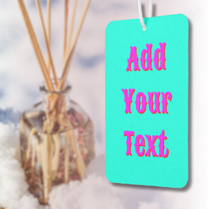 Magenta 3D Red Modern Name   Funny Neon Turquoise Car Air Freshener