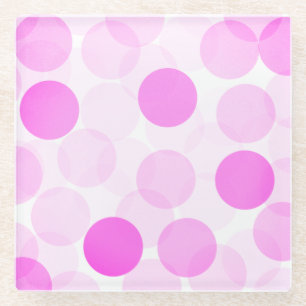 Magenta Abstract Glass Coaster