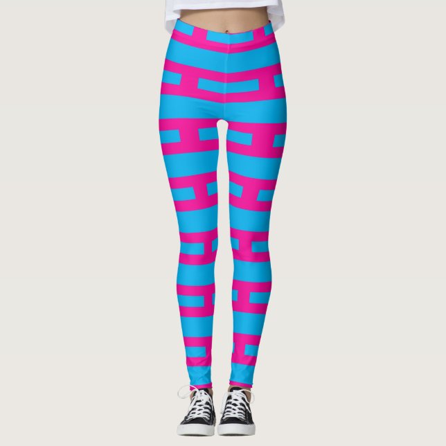 Magenta All-Over-Print Leggings (Front)