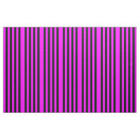Magenta and Black Striped Combed Cotton Fabric