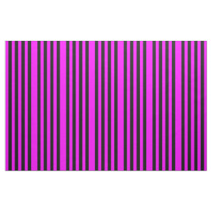 Magenta and Black Striped Combed Cotton Fabric