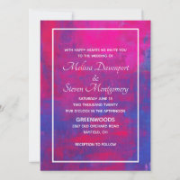 Magenta and Blue Abstract Wedding