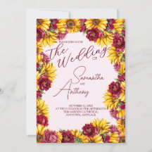 Magenta and Golden Yellow Picture Wedding
