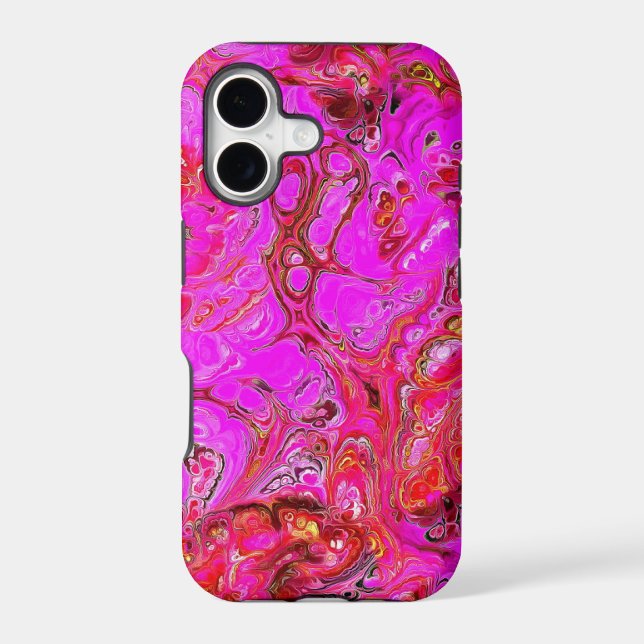 Magenta and Hot Pink Swirl Case Mate Phone Case (Back)