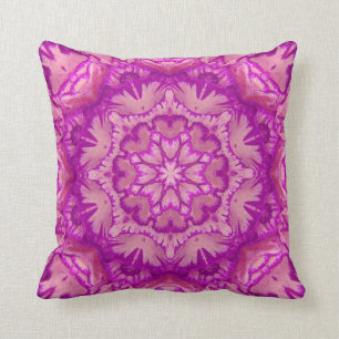 Magenta and Pink Victorian Floral Cushion