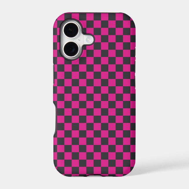 Magenta and smoke chequerboard pattern (Back)