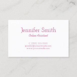 Magenta and White Chevron Pattern Business Card