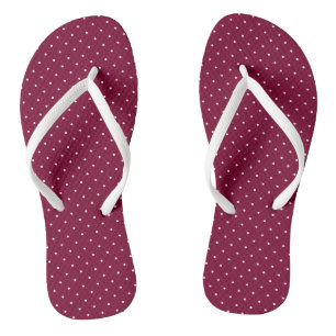 magenta and white dots jandals