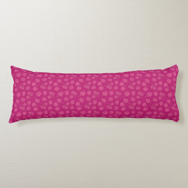 Magenta Berry Pattern Body Cushion (Front)