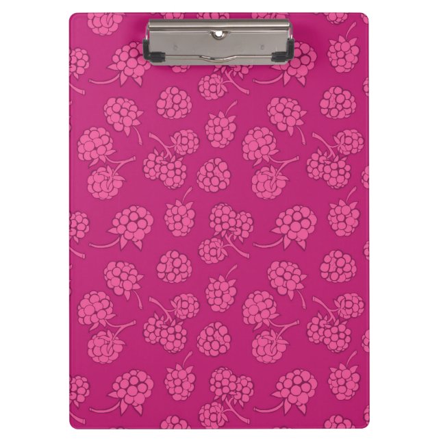 Magenta Berry Pattern Clipboard (Front)