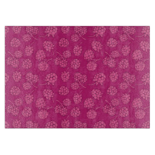 Magenta Berry Pattern Cutting Board