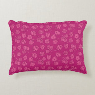 Magenta Berry Pattern Decorative Cushion