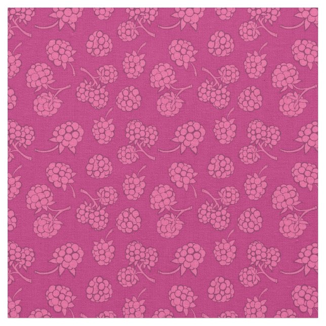 Magenta Berry Pattern Fabric (Close Up)