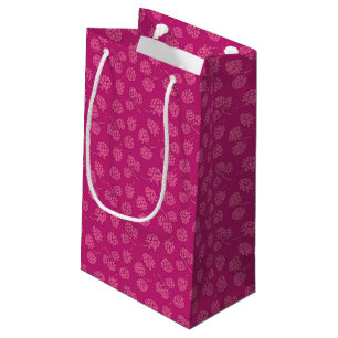 Magenta Berry Pattern Small Gift Bag