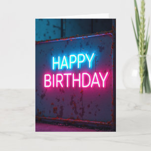 Magenta Birthday Glow Card