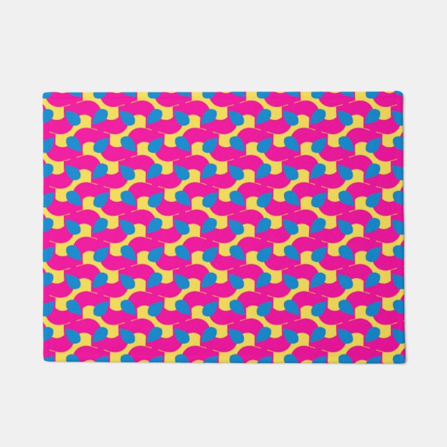 Magenta, Blue and Yellow Doormat (Front)