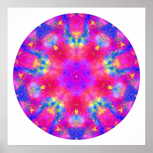 "Magenta & Blue Mandala" Poster/ Print (Front)