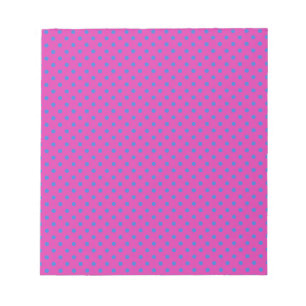 Magenta, Blue Polka Dots Notepad