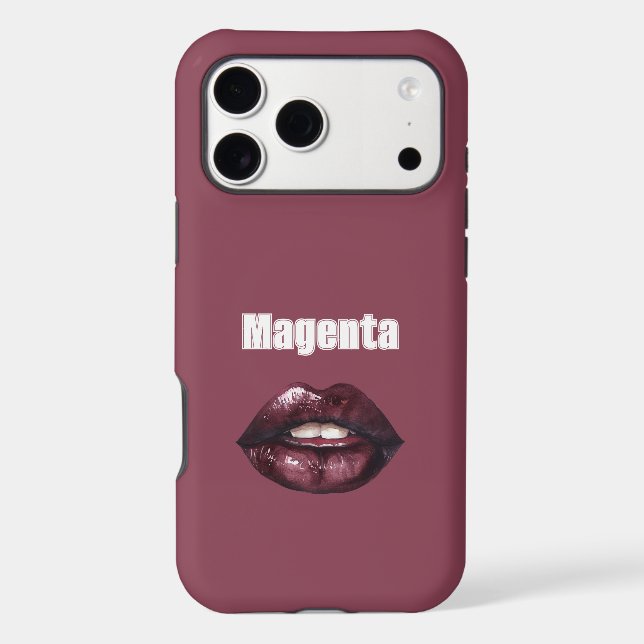 Magenta Burgundy Red Lips (Back)