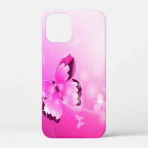 Magenta Butterfly iPhone 12 Mini Case