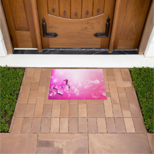 Magenta Butterfly Doormat