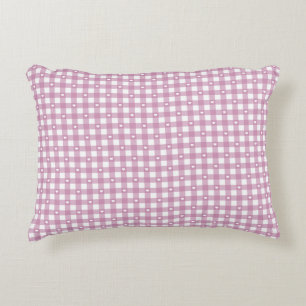 Magenta Checks Decorative Cushion