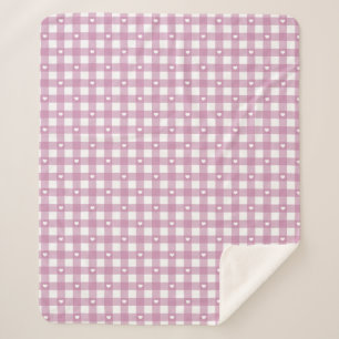 Magenta Checks Sherpa Blanket