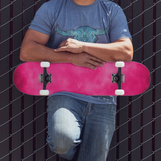 Magenta  Cloud Effect Skateboard (Outdoor 3)
