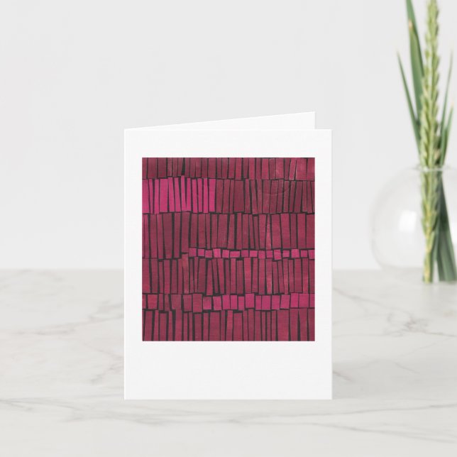Magenta colourful abstract design card (Front)