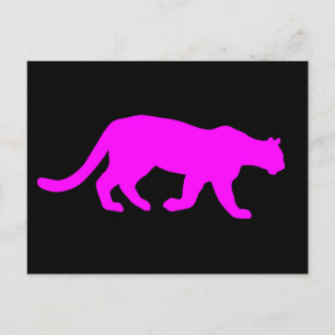 Magenta Cougar Puma Wildlife Postcard